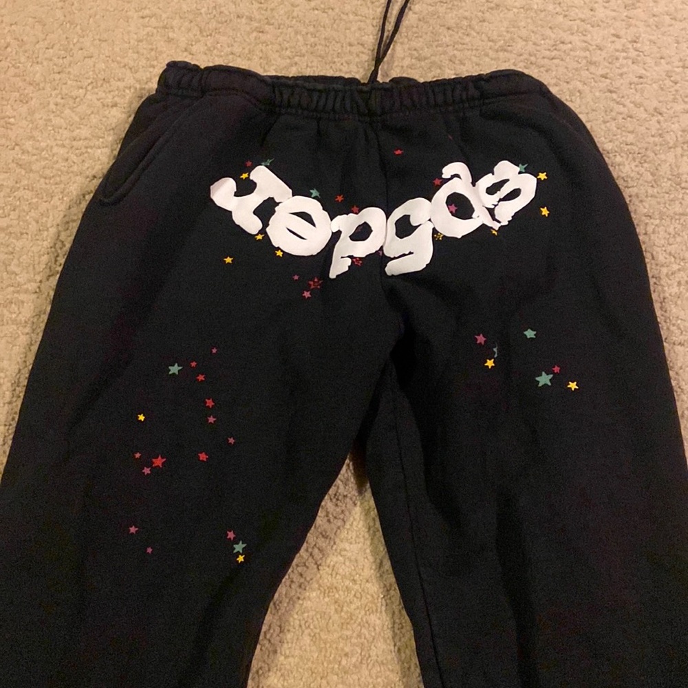 Black Sp5der Pants